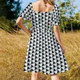 thumbnail image 4 of Poodles all over ! Sleeveless Dress chic and elegant woman dress women's summer dresses 2024, 4 of 7