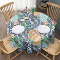 thumbnail image 3 of Pioneer Flower Floral Print Pattern Round Tablecloth 60"x60",Wrinkle Wipeable Table Cloth for Kitchen Dining Room Picnic Patio Party, 3 of 6