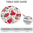 thumbnail image 6 of Round Fitted Tablecloth with Elastic Edges Fits 45"-52" Round Tables Pioneer Colorful Floral Waterproof Table Cover Washable Indoor and Outdoor for Party Kitchen Dinner Banquet Patio Picnic, 6 of 7
