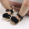 thumbnail image 2 of Infant Baby Girls Summer Sandals Flower Soft Sole Newborn Toddler First Walker Crib Dress Shoes, 2 of 7