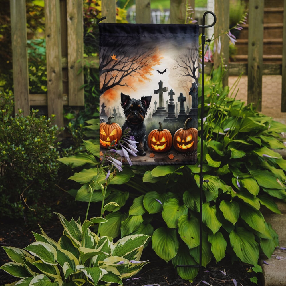 Affenpinscher Spooky Halloween Garden Flag 11.25 in x 15.5 in