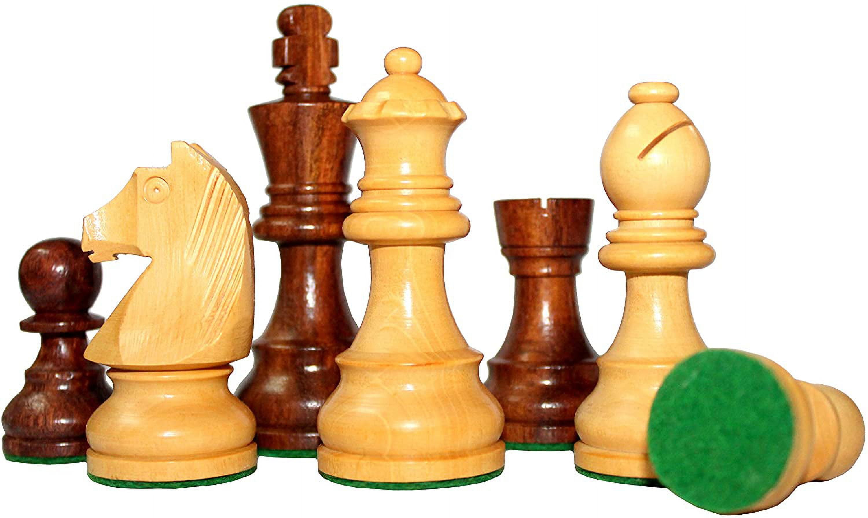 StonKraft 12" x 12" Collectible Wooden Drawer Chess Game Board Set + Wooden Crafted Chess Pieces - Flat Chess Board with Drawer