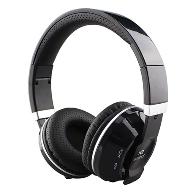 Supersonic IQ129BTBK Bluetooth Wireless Headphones with Mic, Black