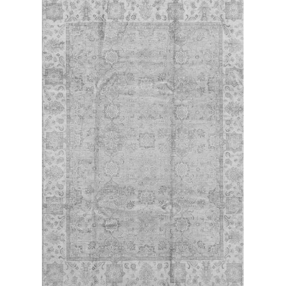 Ahgly Company Indoor Rectangle Oriental Gray Traditional Area Rugs, 4' x 6'