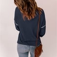 thumbnail image 4 of WEAIXIMIUNG Sweatshirts Oversize pour Femmes Coupe Ample Couleur Unie Poche Col Rond Tricoté Manches Longues, 4 of 6