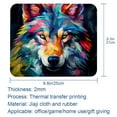 thumbnail image 5 of Wolf Square Desk Mat Mousepad, 8.3x9.8 Inch Non-Slip Rubber Bottom, Printed Gaming Mousepad for Office and Gaming, 5 of 6