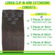 thumbnail image 3 of Extensiones de cabello humano real LORIEN con clip, 40 cm, 90 g, 3 of 6