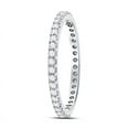 thumbnail image 3 of Solid 14K White Gold Real Natural Diamond Womens Eternity Wedding Band 1/2 Carat - Size - 7.5 ( .50 Cttw ), 3 of 5