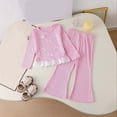 thumbnail image 2 of Toddler Baby Girl Clothes Set Fall Winter Long Sleeve Sweatshirt and Pants Outfits 6-12 Months 12-24 Months 2t 3t 4t 5t 6t 7t 8t 9t Children Pink 6-7 Years, 2 of 7