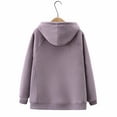 thumbnail image 3 of BiZtdJrK Jackets for Women Oversized Polar Fleece Hooded Coats Casual Long Sleeve Zip Up Hoodies Solid Color Sweatshirts Jackets with Pockets Prime Sales Today Purple XXL, 3 of 8