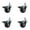 4 Swivel - Posi Lock Brakes - Black, variant on 4 Inch Black Polyurethane ½ Inch Threaded Stem Caster with Brake
