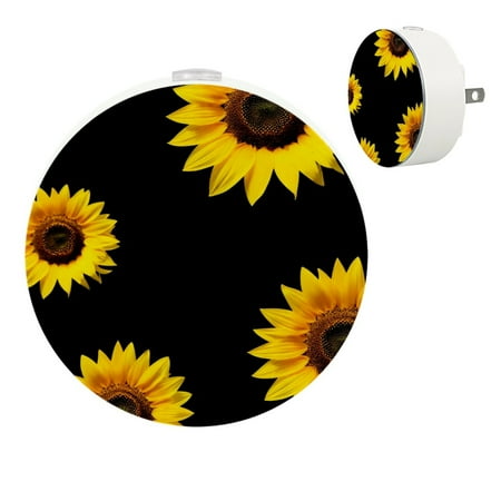 

YZUOUZY Lamp for Bedroom Small Lamp Small Lamps Set of 2 Black Background Sunflower Flowerheads