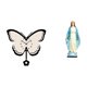 thumbnail image 1 of Reloj Decorativo De Acrílico Con Forma De Mariposa Para Oficina, Comedor, Habitación Infantil, Estilo Granja Con Elegante Escultura Religiosa De La Virgen María, Adorno Para Dormitorio Y Mesa., 1 of 8