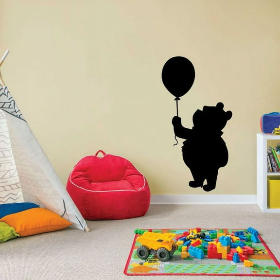 Cute Winnie The Pooh Pooh Bear Pooh Adventures Cute Balloon Silhouette Vinyl Sticker Wall Art Decoration Decal For Kids Baby Girl Baby Boy Room Home Room Wall Sticker Decorations Size (35x40 inch)