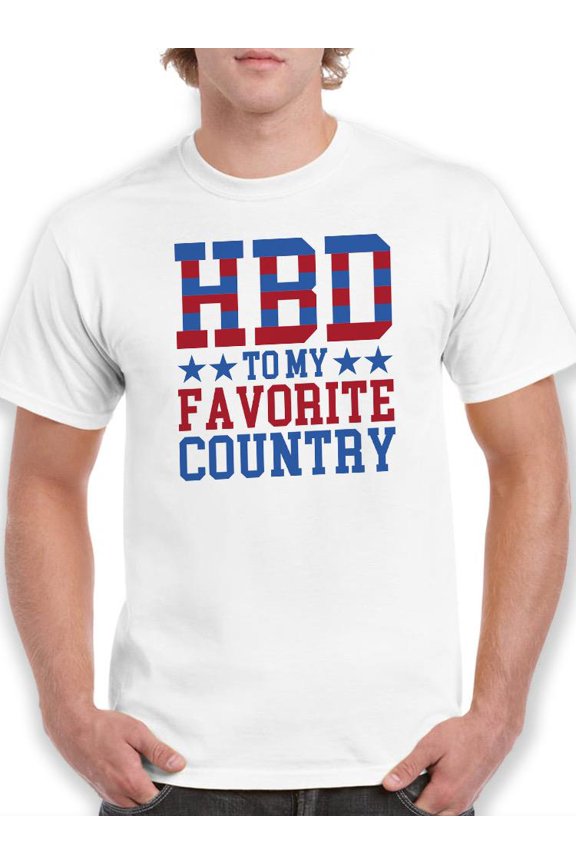 Hbd Favorite Country T-Shirt Men -Image by Shutterstock, Male 5X-Large