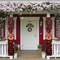 thumbnail image 2 of SEANATIVE Christmas Reindeer Porch Banners Red Stripes Party Hanging Banners Xmas Porch Sign Front Door Sign Decoration for Party Supplies for Indoor Outdoor 2 Piece, 2 of 7