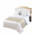 thumbnail image 2 of Xipuska Beige Geometric Bed Runners for King Size Bed, Decorative Bed Throws for Foot of Bed, Simplistic Chic Rustic Hexagon Pattern Bed Runner Sofa Throw Bedding Scarf Protector Slipcover, 2 of 6