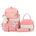 thumbnail image 4 of 3PCS/set Bolsa Escolar Casual, Mochila Ultraligera De Reducción De Carga, Bolsa De Almuerzo Portátil, Estuche Para Lápices, 4 of 4