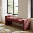 thumbnail image 2 of Tina's Home 58'' Upholstered Bench Chenille Boucle Modern Accent Bench End of Bedroom Entryway Rosewood, 2 of 7