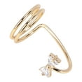 thumbnail image 2 of Manicure Ring, Delicate Pattern Fashionable Electroplated Copper Finger Nail Ring  For Nail Salon For Women Gold, 2 of 8