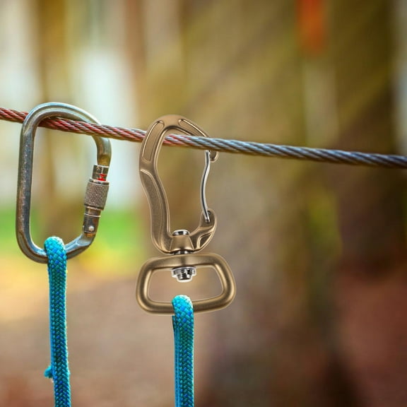KONTONTY 1Set Heavy Duty Locking Carabiner for Hiking and Outdoor Adventures 2.8x1.3x0.3in