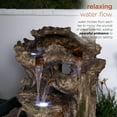 thumbnail image 3 of Alpine Corporation 6-Tier Rainforest Rock Water Fountain with LED Lights, 3 of 12