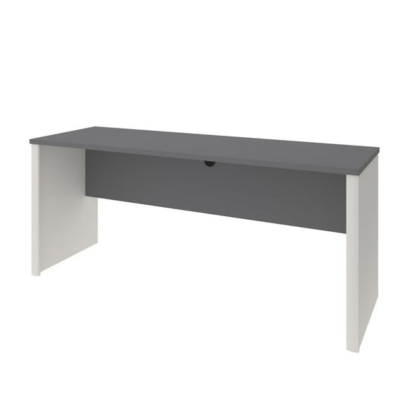 Bestar Connexion 72W Narrow Desk Shell in slate & sandstone