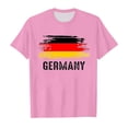 thumbnail image 3 of LUOGENLI T-Shirt pour Filles Enfants Drapeau de l'Allemagne Imprimé Manches Courtes Col Rond T-Shirt Floral Tendance Mode Chandail de Base Hauts Chemises pour Filles Longueur Midi Grande Taille8-9 Ans, 3 of 4