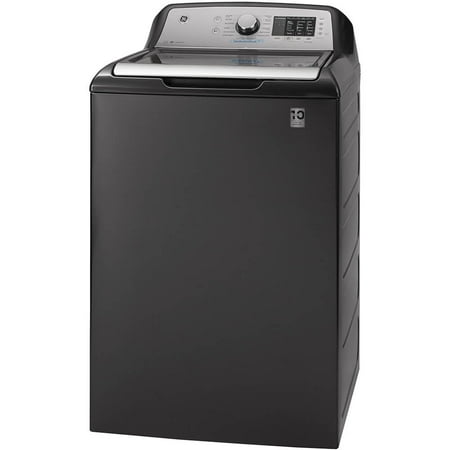 GE - 4.6 Cu. Ft. High-Efficiency Top Load Washer with FlexDispense - Diamond Gray