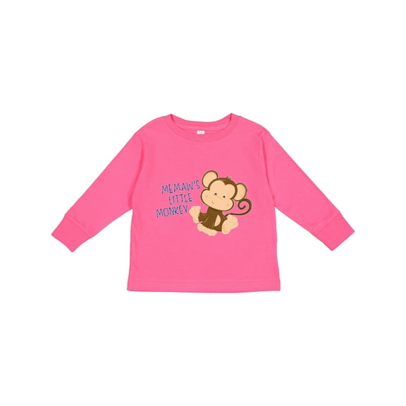 Inktastic Memaw's Little Monkey Boys or Girls Long Sleeve Toddler T-Shirt