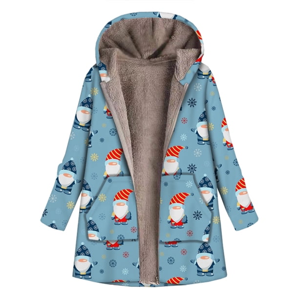 Chaqueta de mujer de lana con forro polar cálido vintage con cremallera elegante y holgada de longitud media a la moda