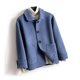 thumbnail image 1 of Chaqueta recortada de lana para mujer, abrigo largo corto de Cachemira, abrigo de lana Popular delgado, prendas de vestir de otoño, 1 of 5