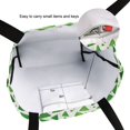 thumbnail image 6 of FORMRS Womens Canvas Tote Bag with Zipper Inner Pocket Shoulder Handbag, Green Dot Triangles Pattern, 6 of 7