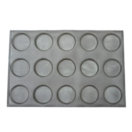 

15-Cavity Non-Stick Silicone Cake Bread Hamburger Maker Mould - Baking Mold
