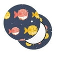 thumbnail image 2 of Naloa Cute Puffer Fish Round Bar Stool Cushion Cover 12-14 inch, Fits Kitchen, Office, Restaurant Chairs - 12 inch, 2 of 7