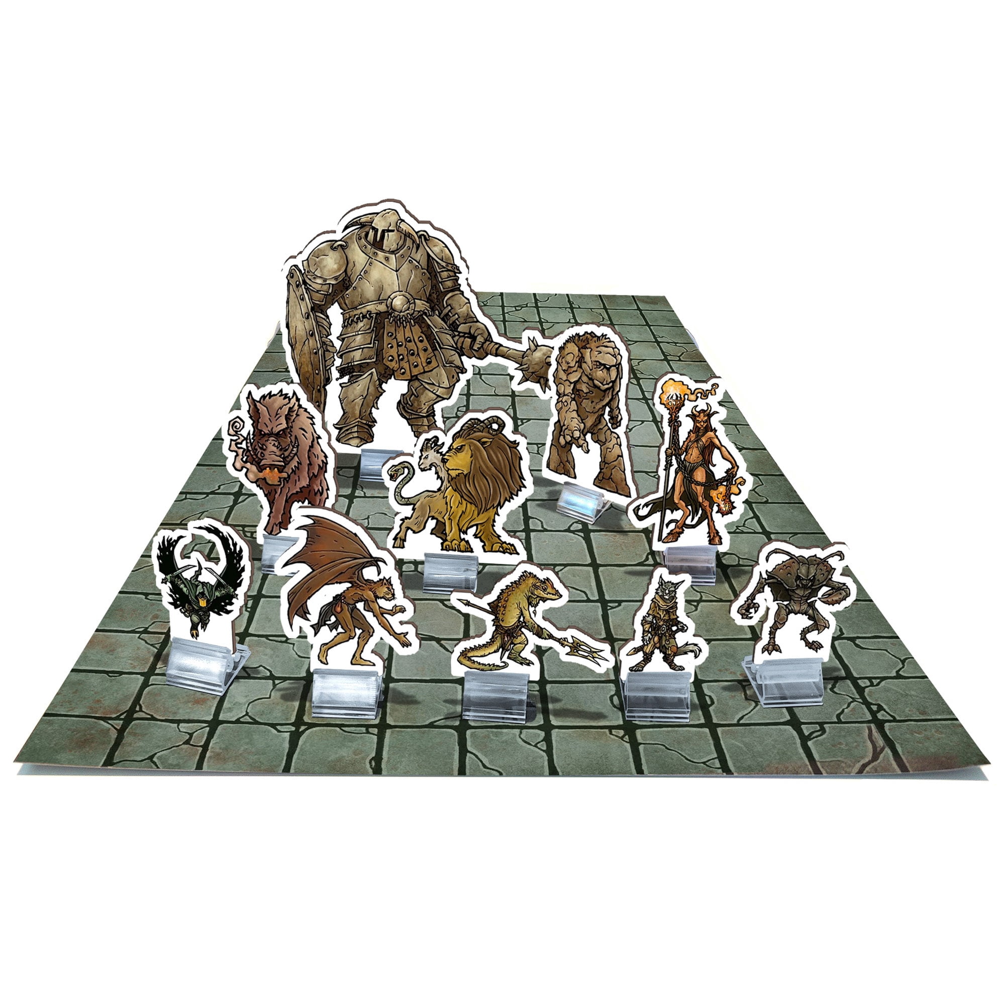 Dragonbane Monsters Standee Set W/ 64 Cardboard Characters RPG Accessory