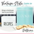 thumbnail image 5 of Outshine Mint Cookie Jar with Airtight Lids | Vintage Cookie Jars for Kitchen Counter, 5 of 7