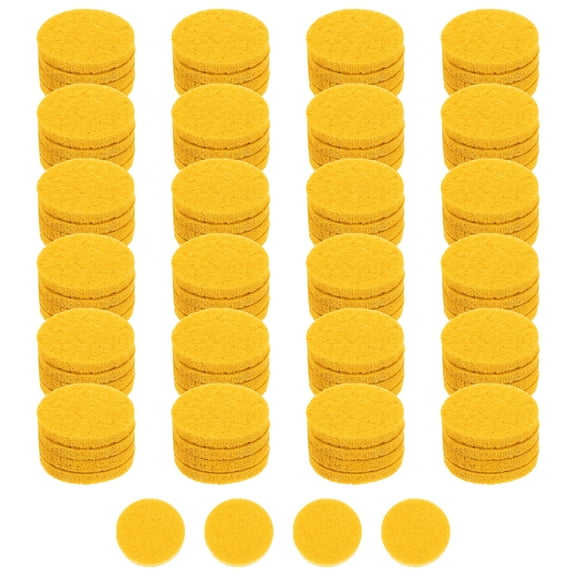 Uxcell 100Pcs Almohadillas de Recarga de Difusor Sin Fragancia, 22mm / 0.87" Almohadilla de Reemplazo para Difusor de Aceite Esencial para Ambientador de Hogar Clips de Aire Fresco, Amarillo