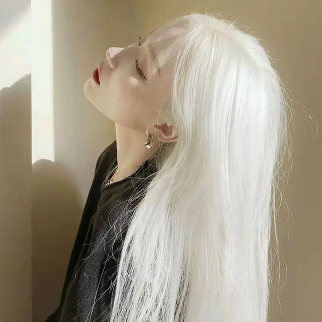 Long Straight Hair Extensions Smooth Stylish Hair Extensions Personalized Hair Accessories White