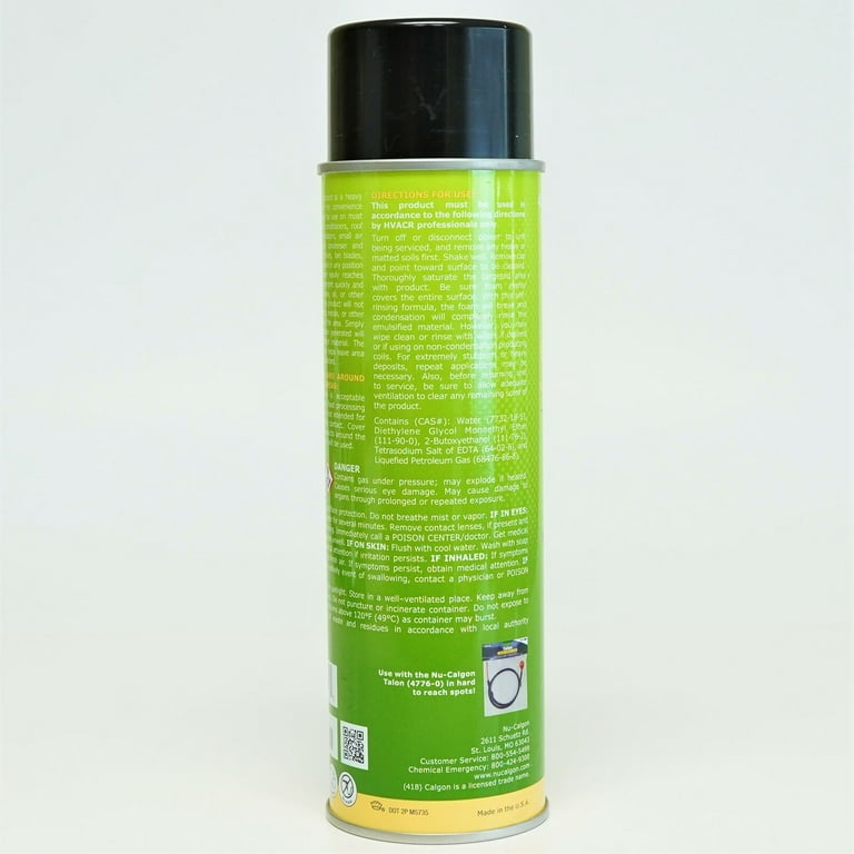 Nu Calgon 4171 75 Evap Foam No Rinse Evaporator Coil Cleaner 18 oz. Pack of 6 Walmart