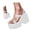 A White, variant on Women's Sandals Open Toe Flat Shoes Bohemian Platform Ankle Strap Simple Footwear Casual Daily Wear Beige 35
