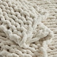 thumbnail image 6 of Carriediosa Chunky Knit Throw Blanket Handmade Soft Throws for Couch Sofa Bed, 60" x 80" Cream White, 6 of 8