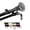 Black, variant on Central Design 100-02-485-D Flora 1 in. Double Curtain Rod, 48-84 in. - Satin Nickel