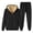 Black, variant on Men'S Winter Wool Warm Lined Snowboard Outdoor Windproof Thickened Hooded Zip Suit Men'S Suits Black Xxxxl