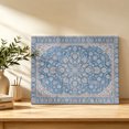 thumbnail image 3 of Canvas Wall Art, Blue Beige Boho Framed Artwork for Living Room, Vintage Cottagecore Traditional Floral Gallery Wrapped Canvas Prints Art Ready to Hang Wall Decor for Kitchen Bathroom, 12"x8", 3 of 9