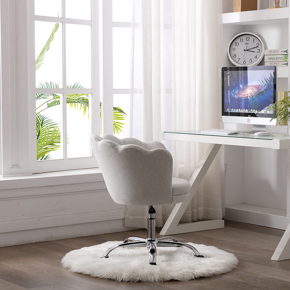 Creatice White Chair For Desk In Bedroom for Simple Design