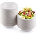 thumbnail image 2 of 50 Pcs 9oz Disposable Paper Bowls - Natural Compostable White Heavy-Duty Bagasse for Parties,Catering and Everyday Use, 2 of 2