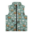 thumbnail image 4 of Xoenoiee Horse Floral Print Girls Vest Kids Sleeveless Lightweight Jacket Winter Warm Zipper Vest Outdoor Outerwear with Side Pockets, 5-6 Years, 4 of 7