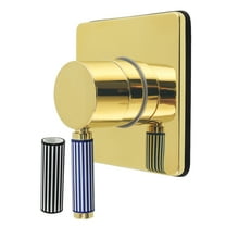 Kingston Brass KS3042KPS Verona Single-Handle Three-Way Diverter Valve with Square Trim Kit, Polished Brass