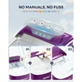 thumbnail image 6 of Countertop Ice Maker Machine with Handle, 26lbs Per Day, 9 Ice Cubes Ready in 6 Mins, Auto-Cleaning Portable Ice Maker with Basket and Scoop, for Home/Kitchen/Camping/RV (Purple), 6 of 10